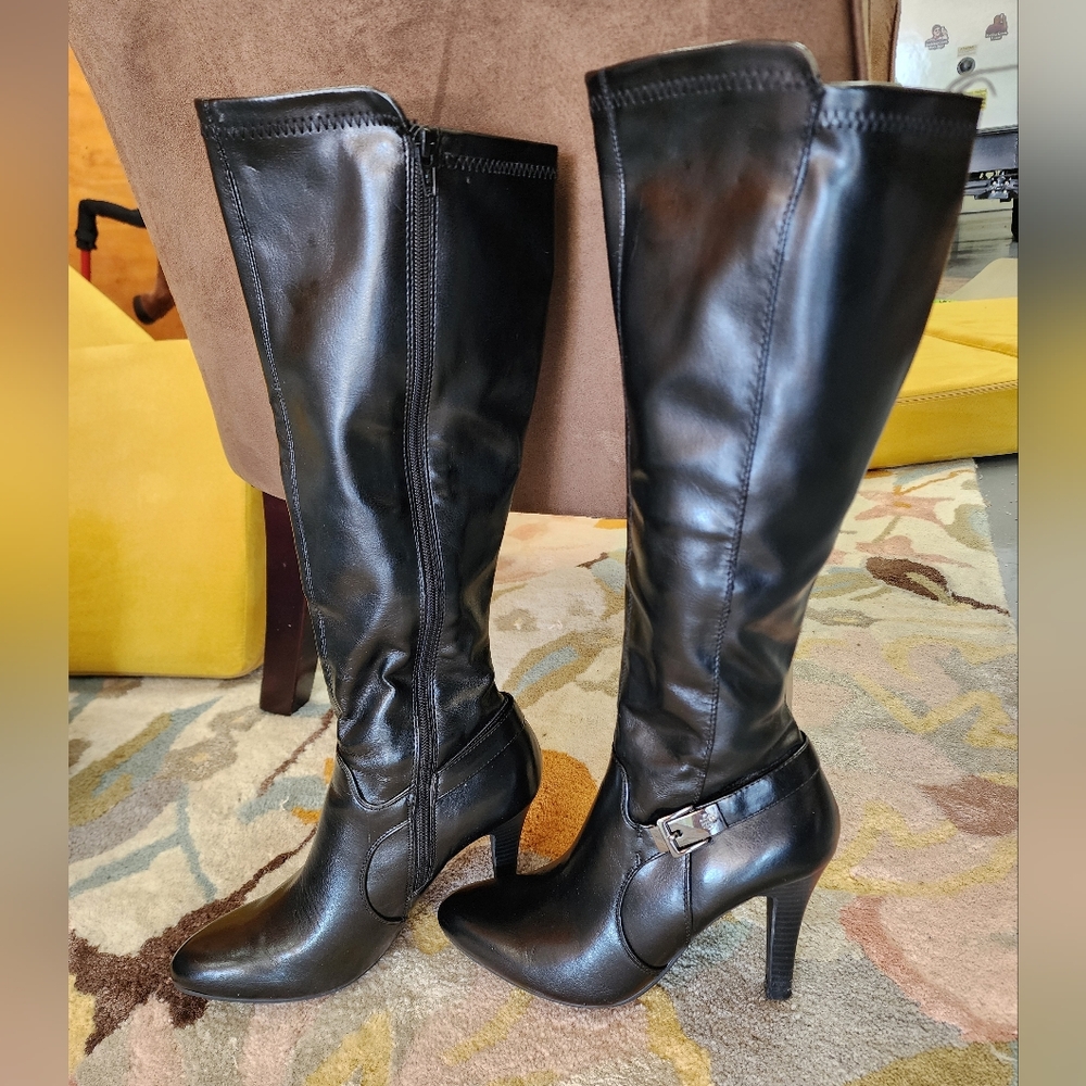 Dana Buchman, Elegant Black Knee-High Women's Boots